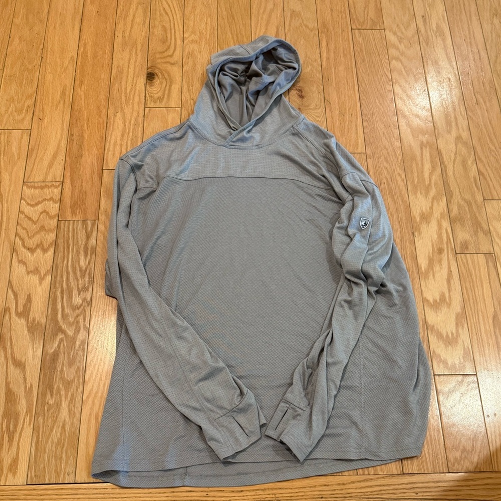 Kuhl Gray Hooded Sweatshirt Lightweight Pullover